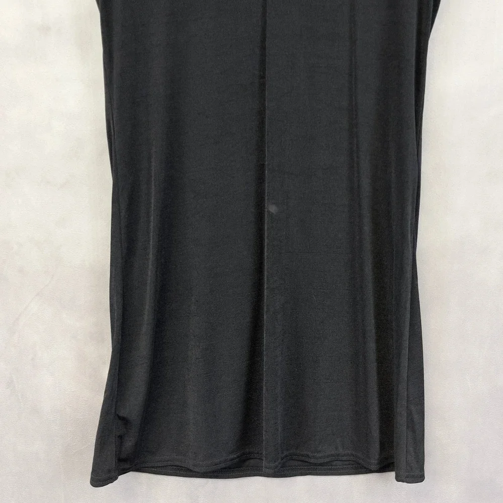 VTG Stretchy V-Neck Mini Dress Women Cap Sleeve Minimal Indie Goth Capsule Retro